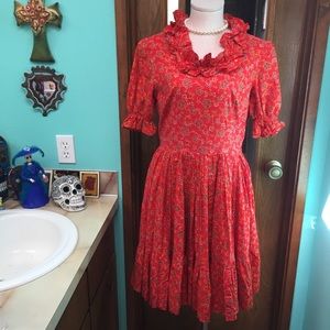 Vintage Paisley Square Dance Country Dress